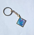 Square Keychain- Blue & Purple