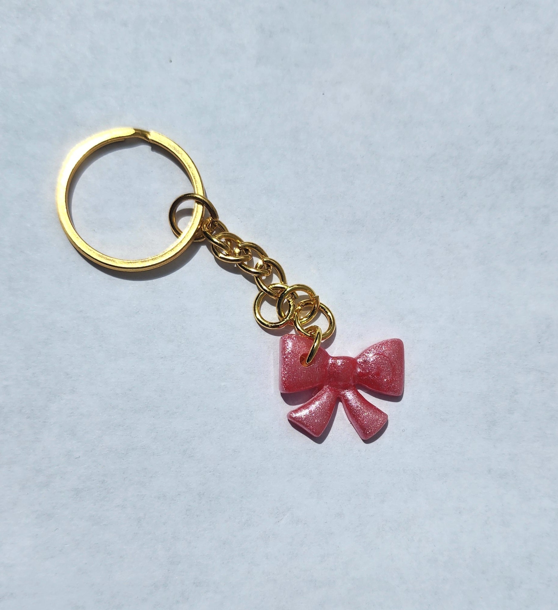 Bow Keychain- Pink