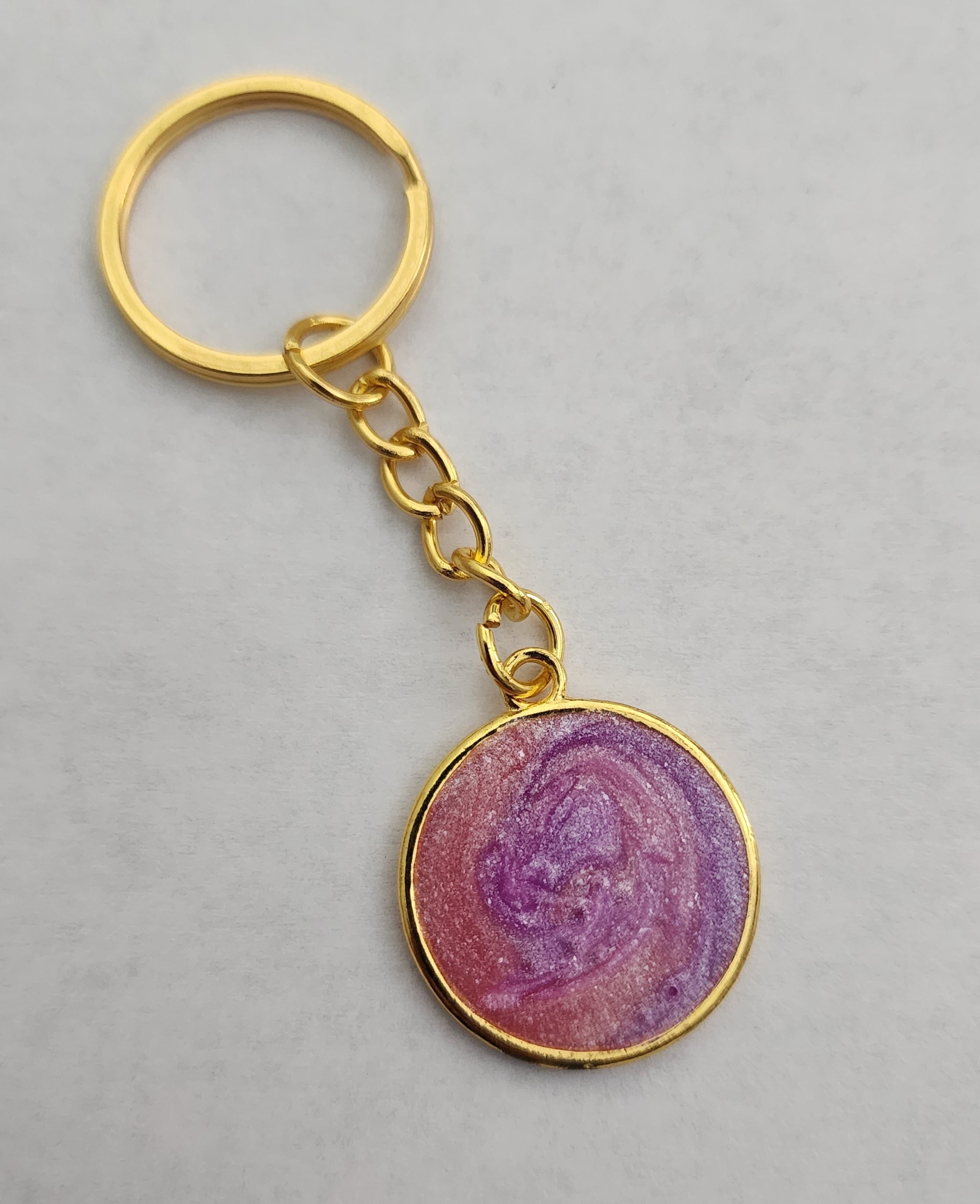 Circle Keychain-Purple & Pink