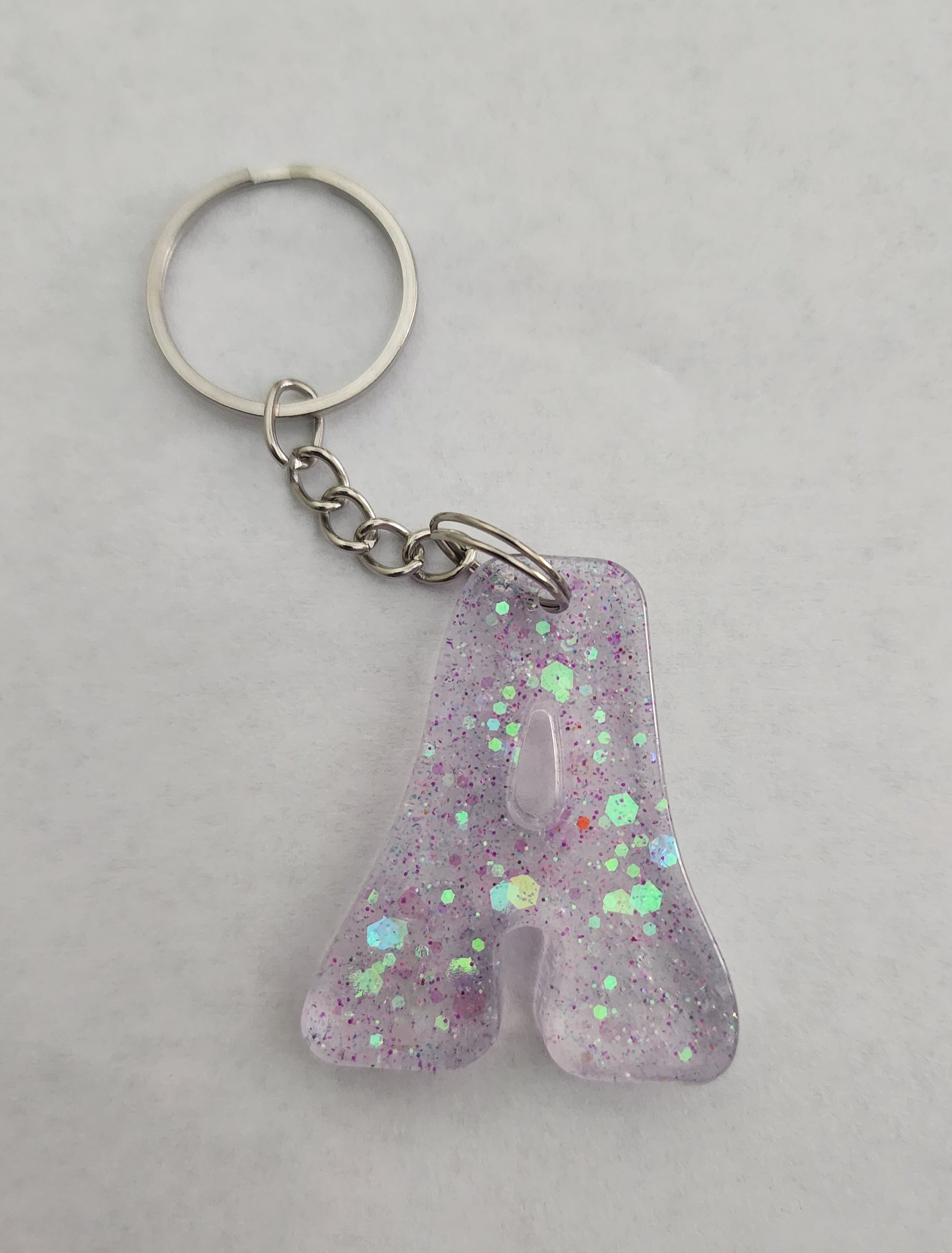A 'Groovy' Keychain-Iridescent Glitter