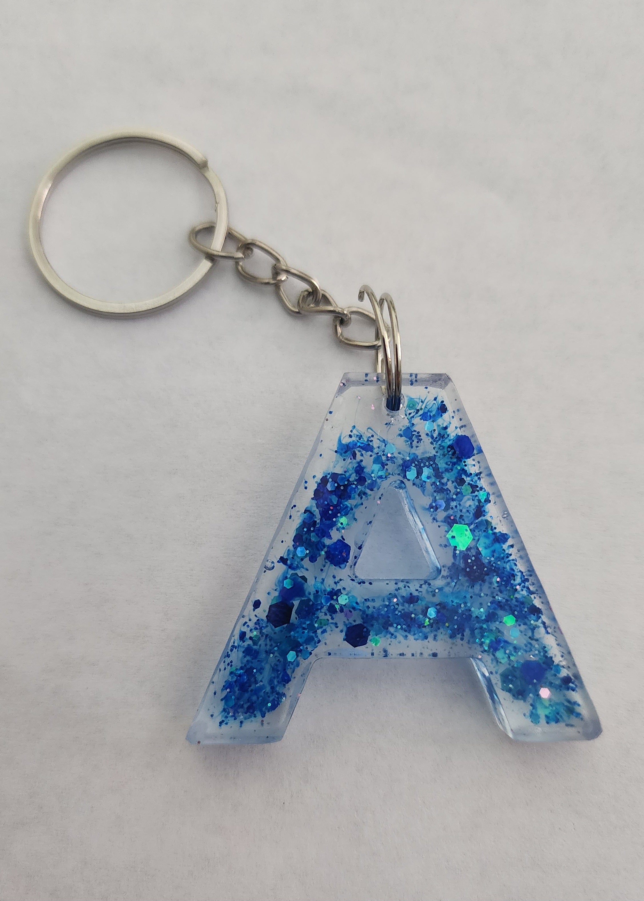 A Keychain- Blue Glitter