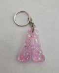 A 'Groovy' Keychain- Light Pink Iridescent Glitter