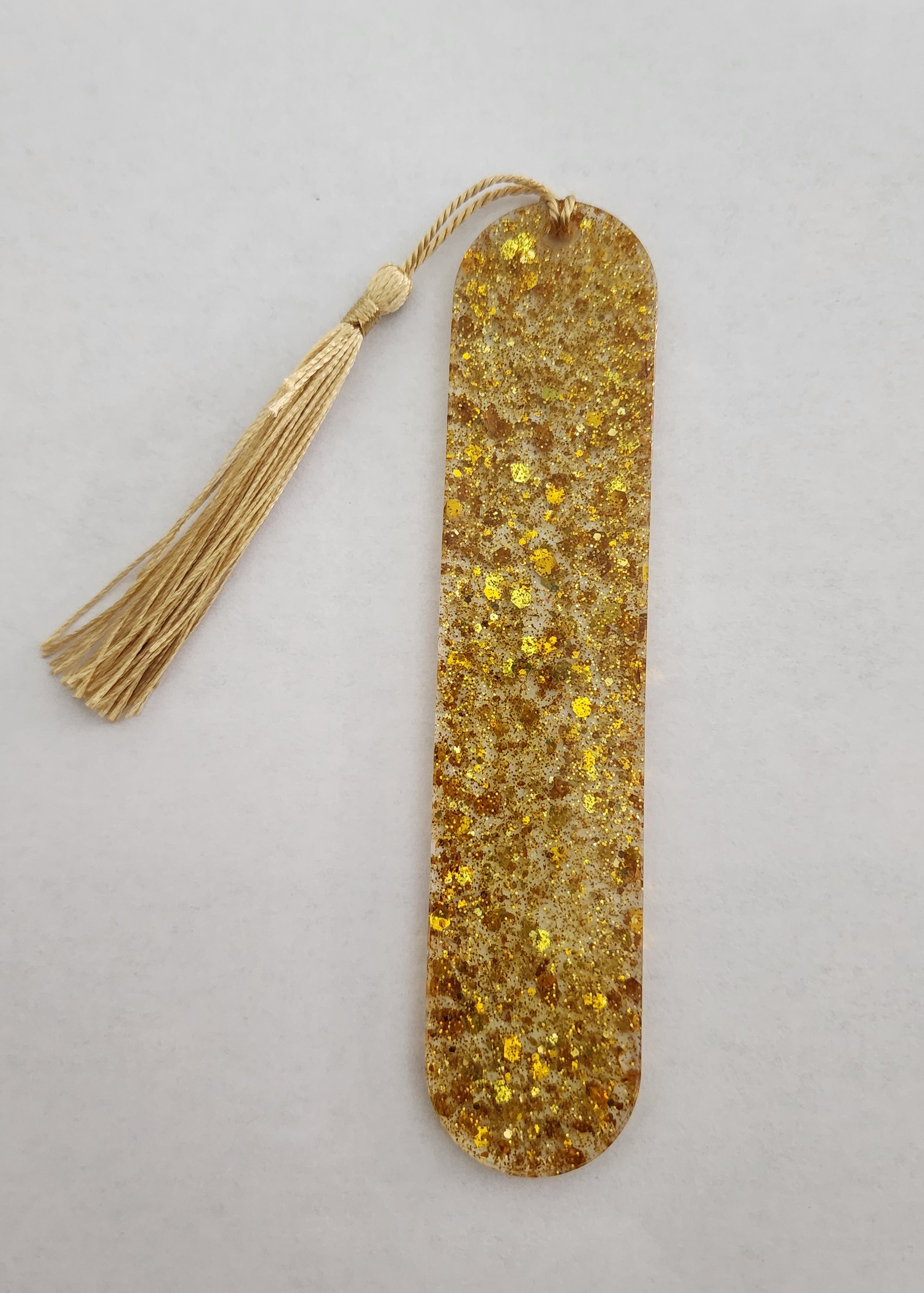 Large Bookmark- Yellow Glitter