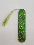 Large Bookmark- Green Glitter