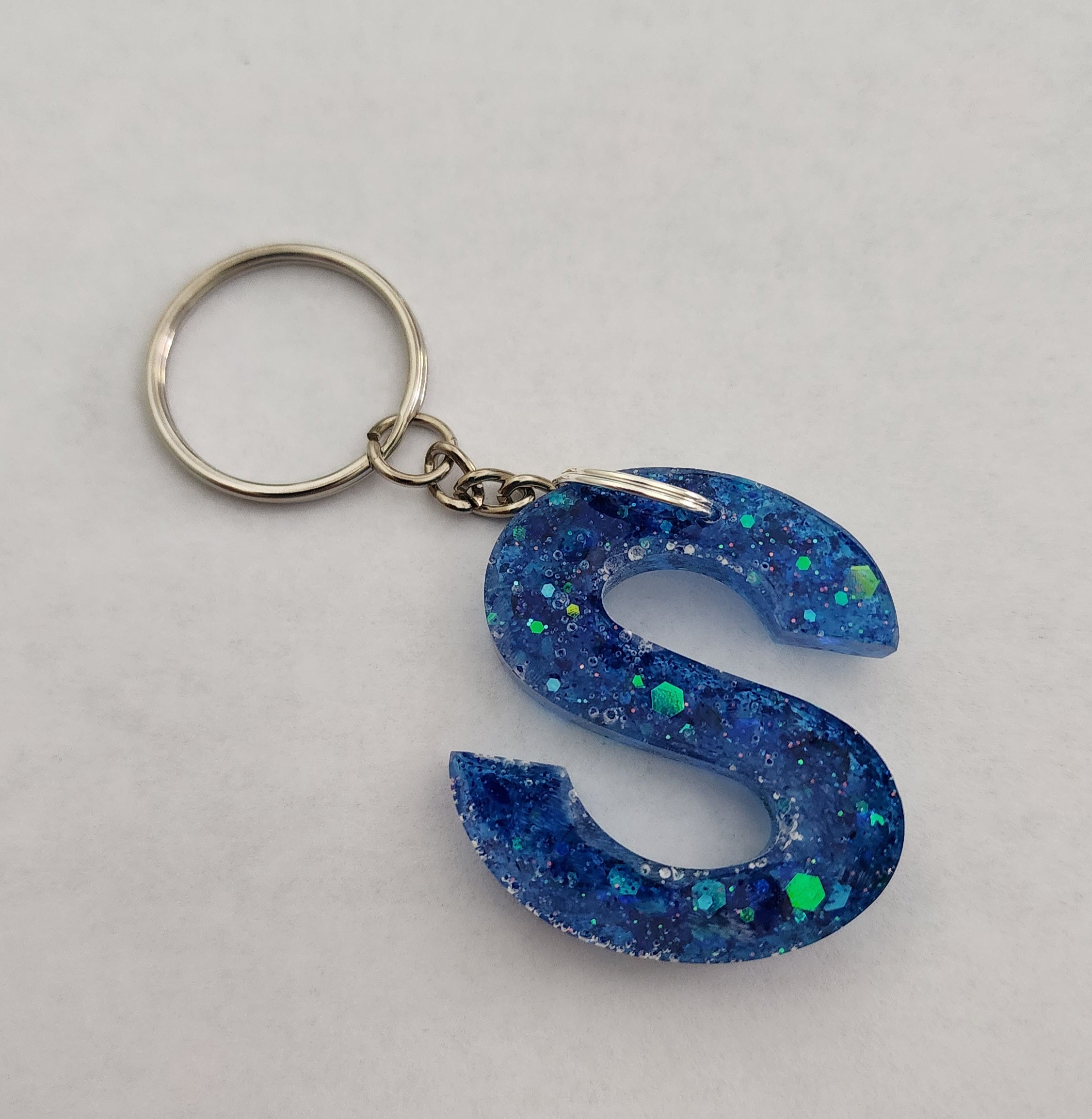 S Keychain- Blue