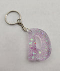 D 'Groovy' Keychain- Iridescent Glitter