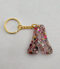 A 'Groovy' Keychain- Rainbow Glitter