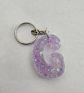 G' Groovy' Keychain Purple & Iridescent Glitter