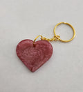 Heart Keychain- Rose Pink