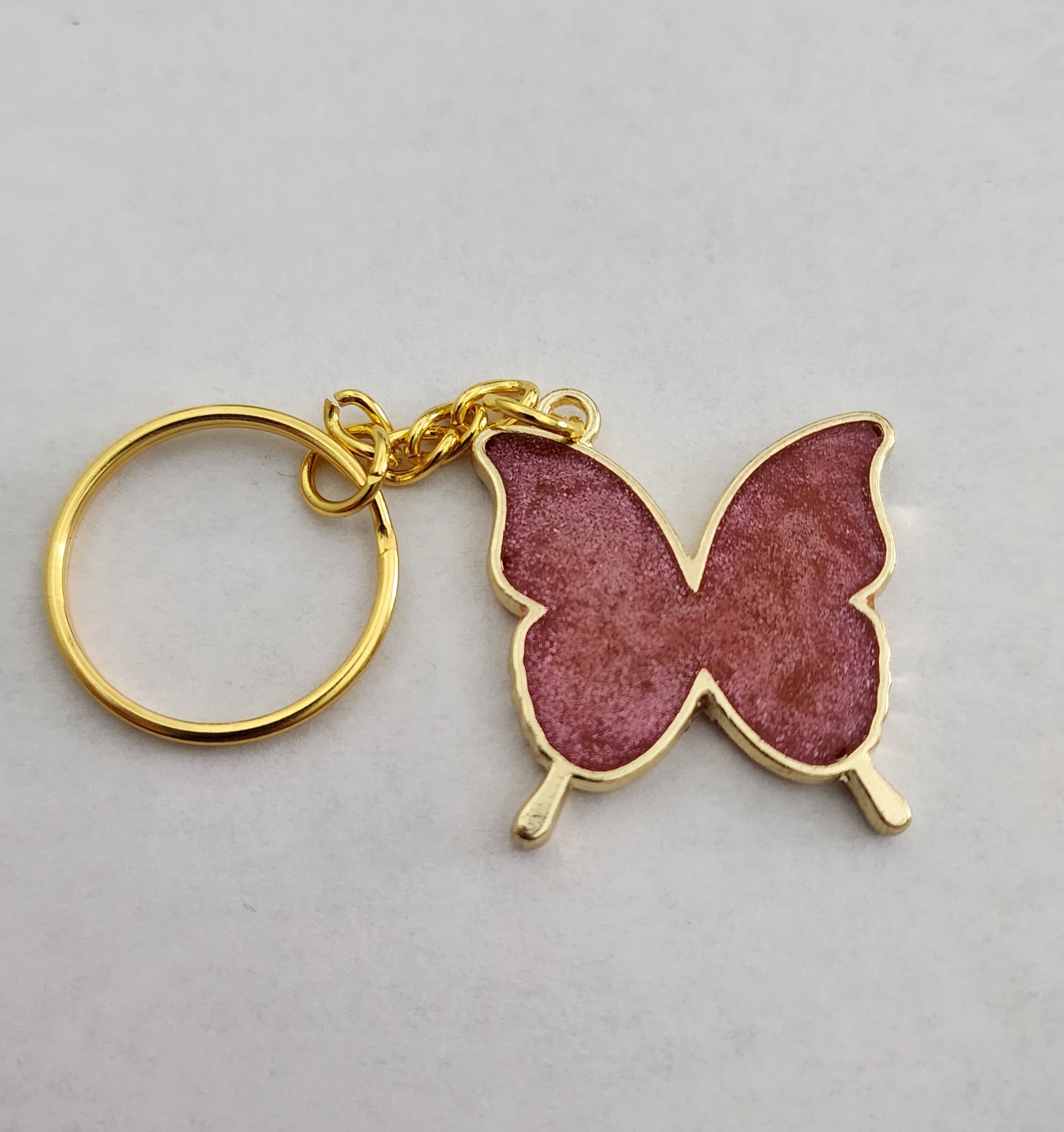 Butterfly Keychain- Rose Pink