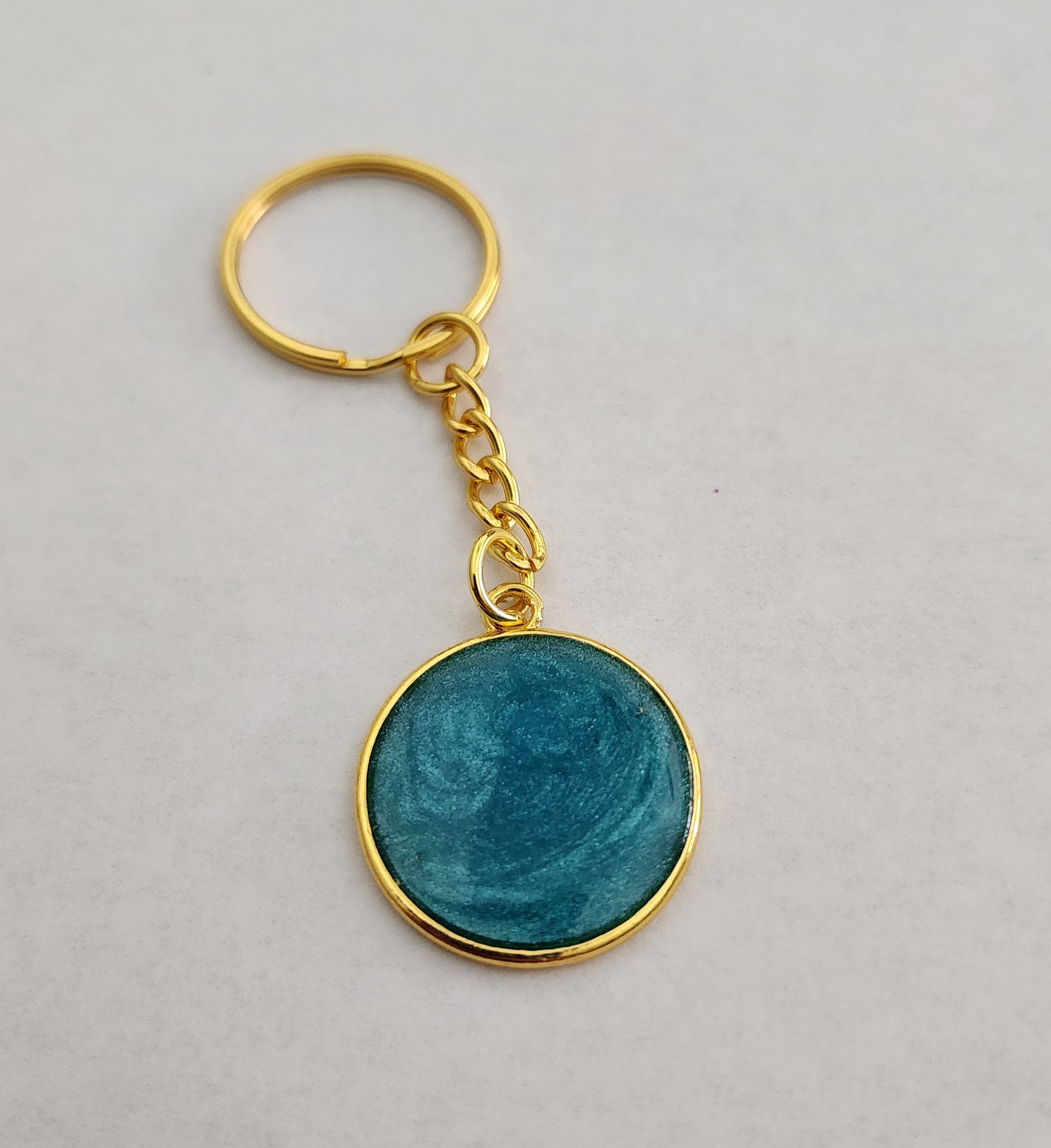 Circle Keychain- Blue