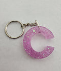 C Keychain- Pink Glitter