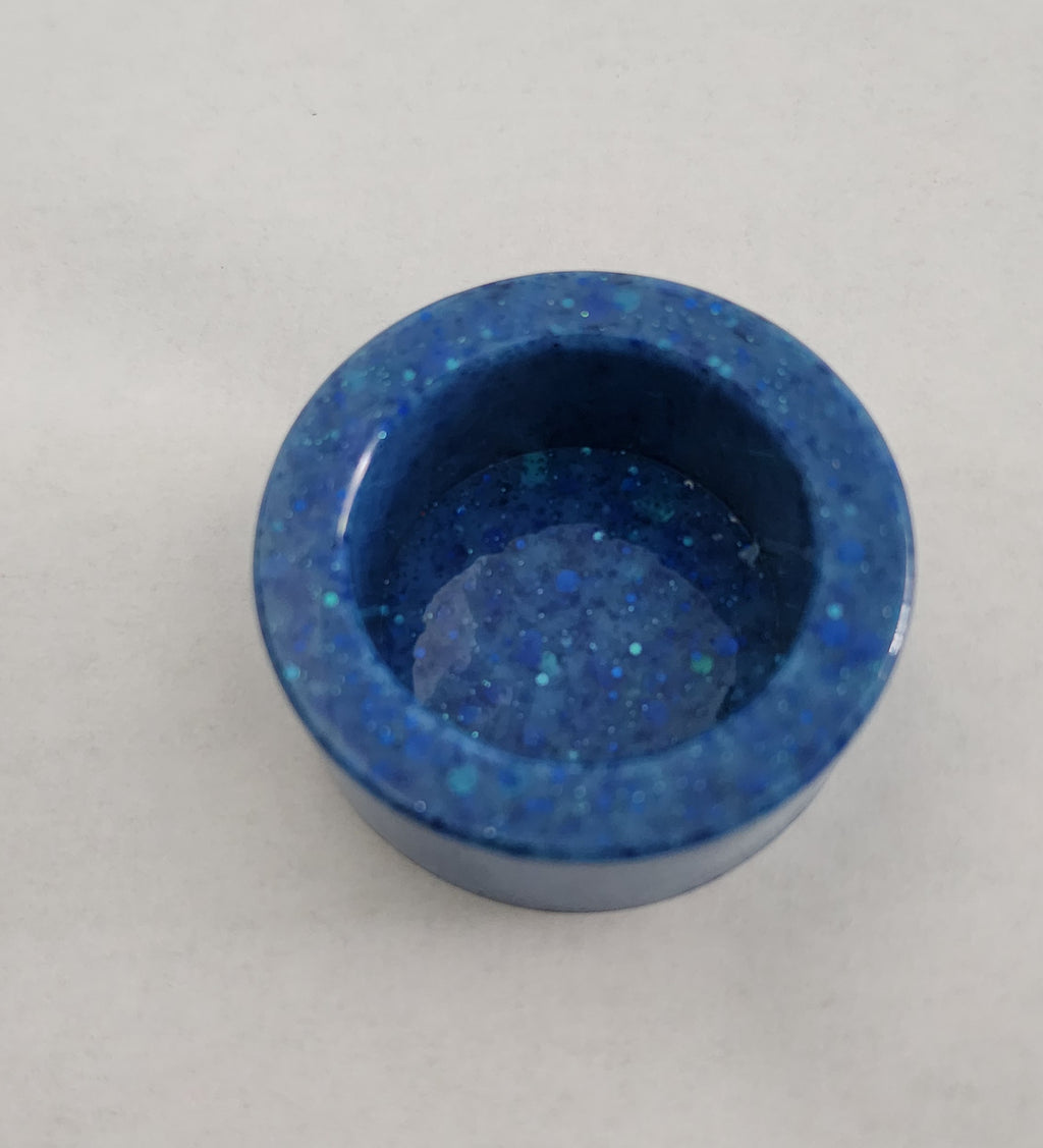 Round Tealight Candle Holder- Blue