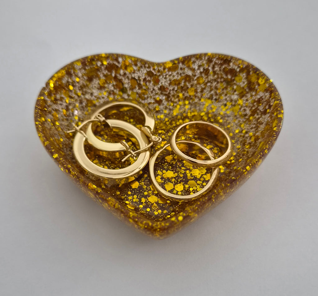Jewelry Holder- Gold Glitter