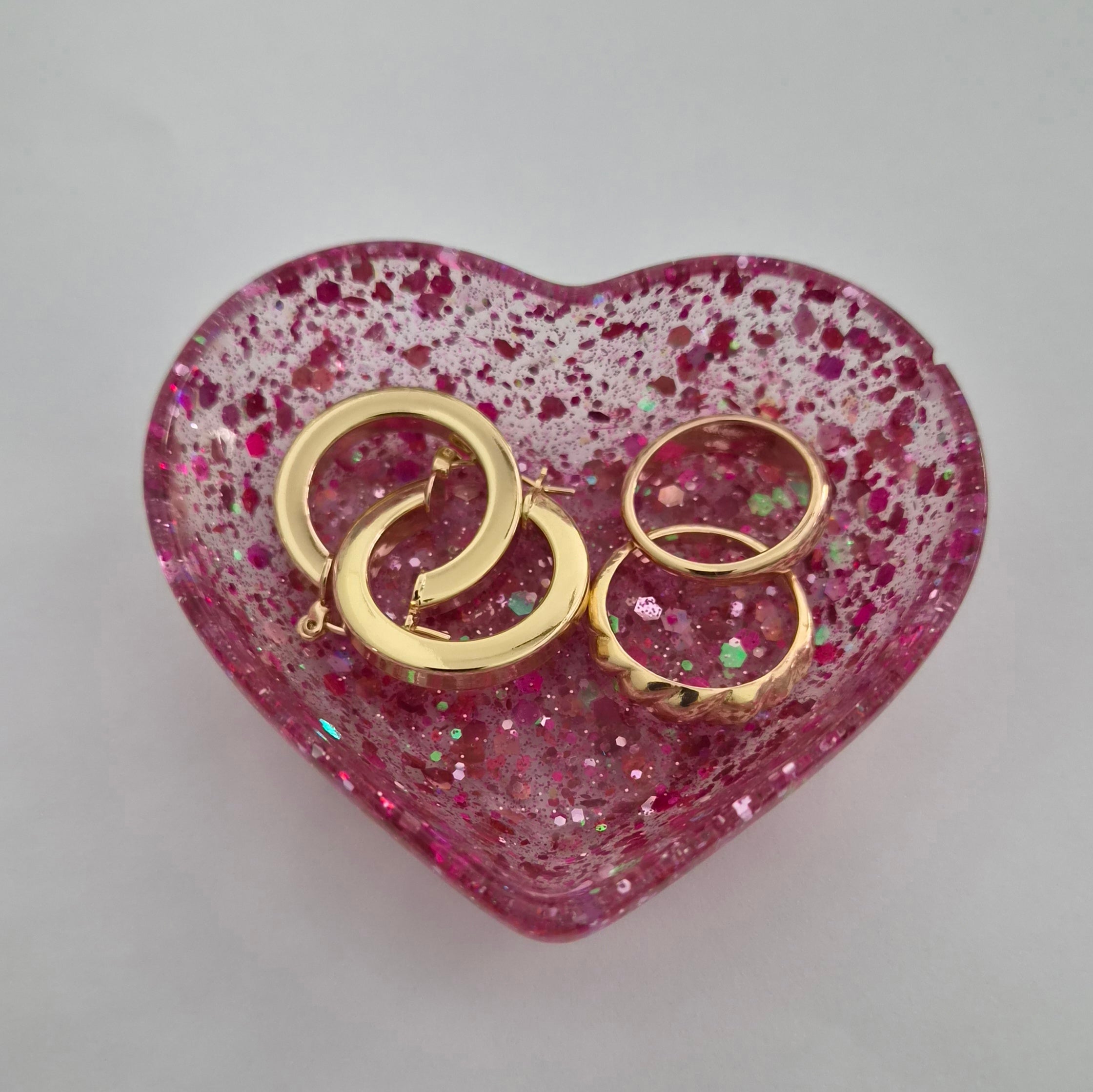 Jewelry Holder- Pink Glitter