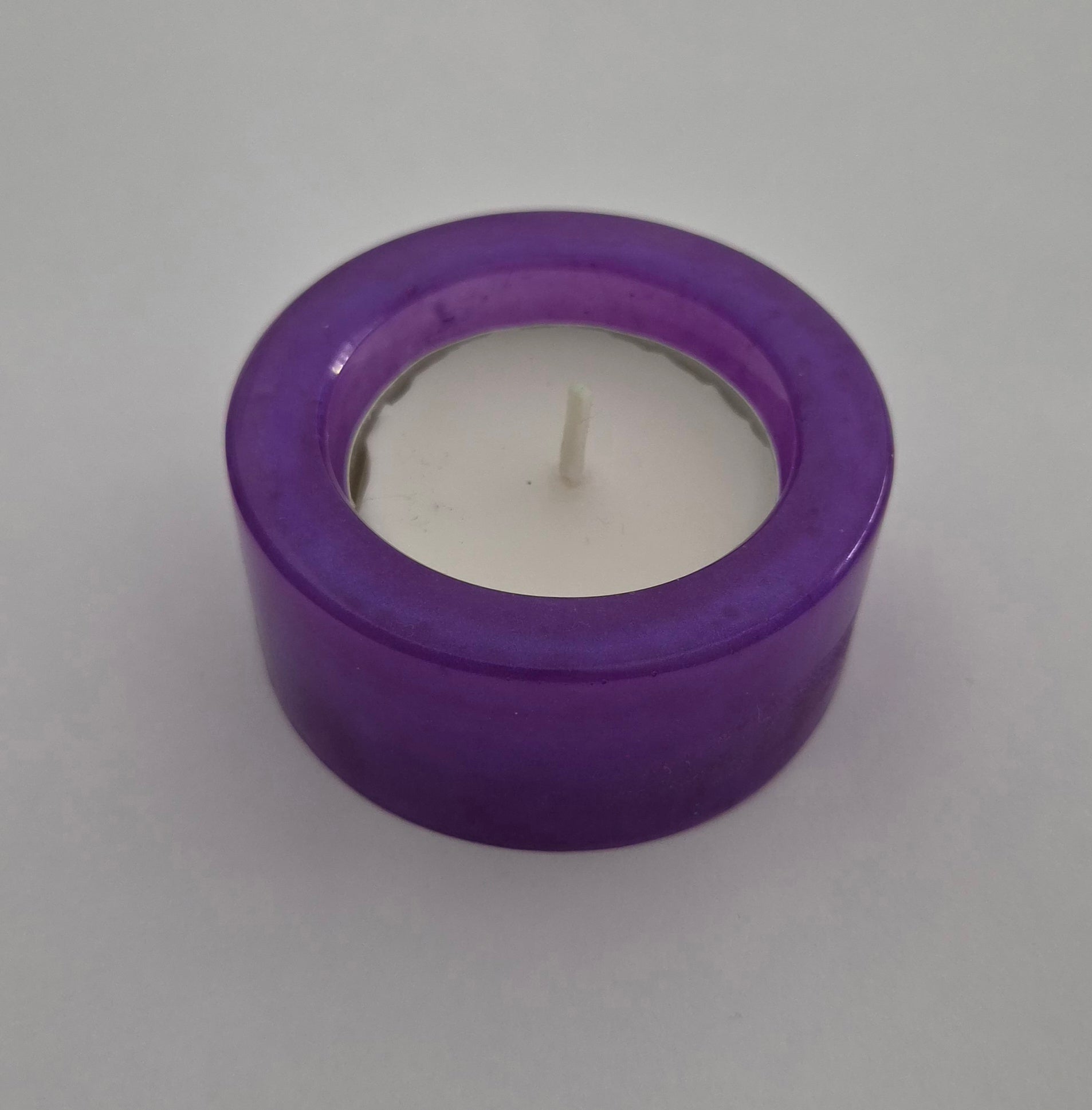 Round Tealight Candle Holder- Purple