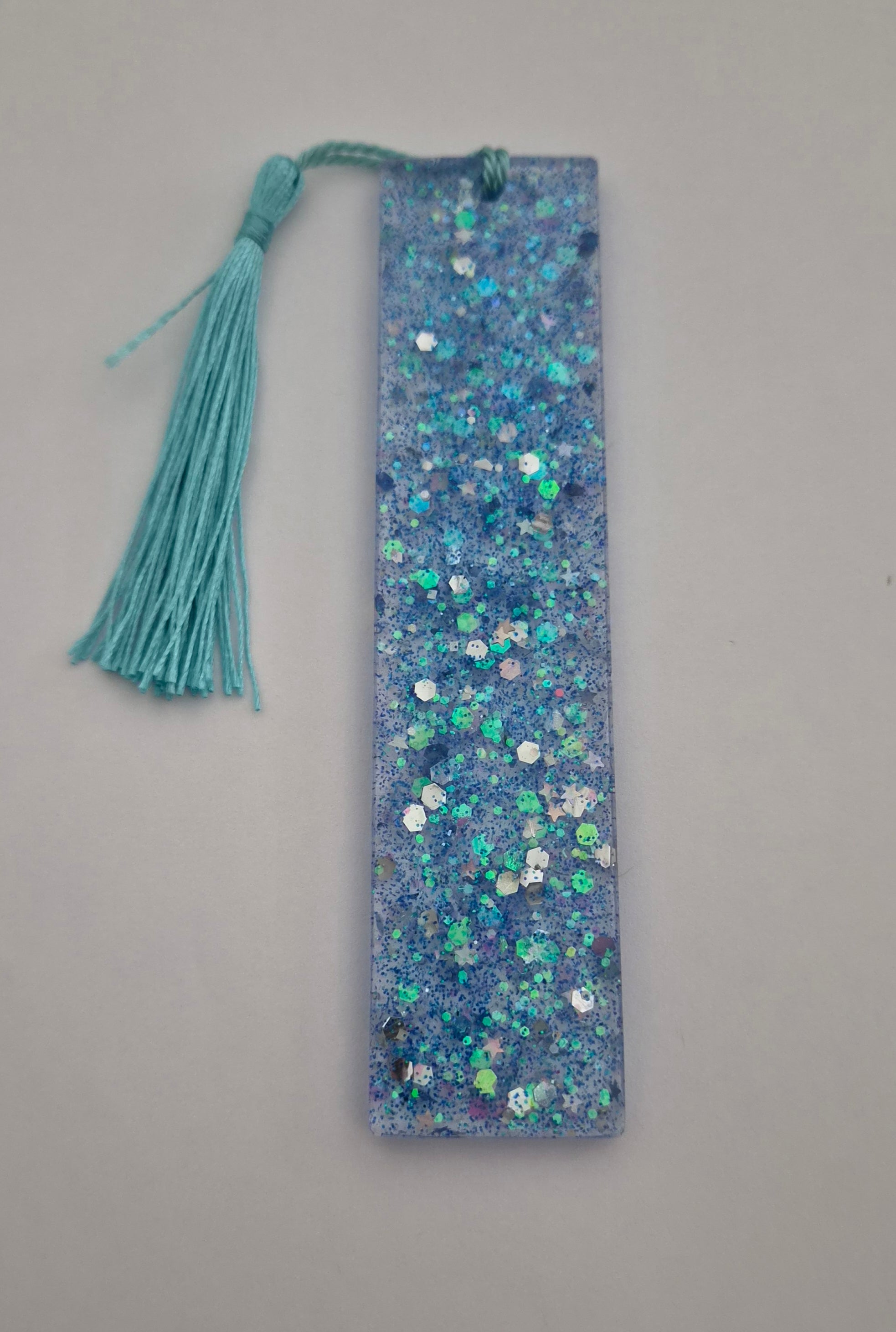 Large Bookmark-Blue Glitter