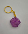 Shell Keychain- Purple with Glitter