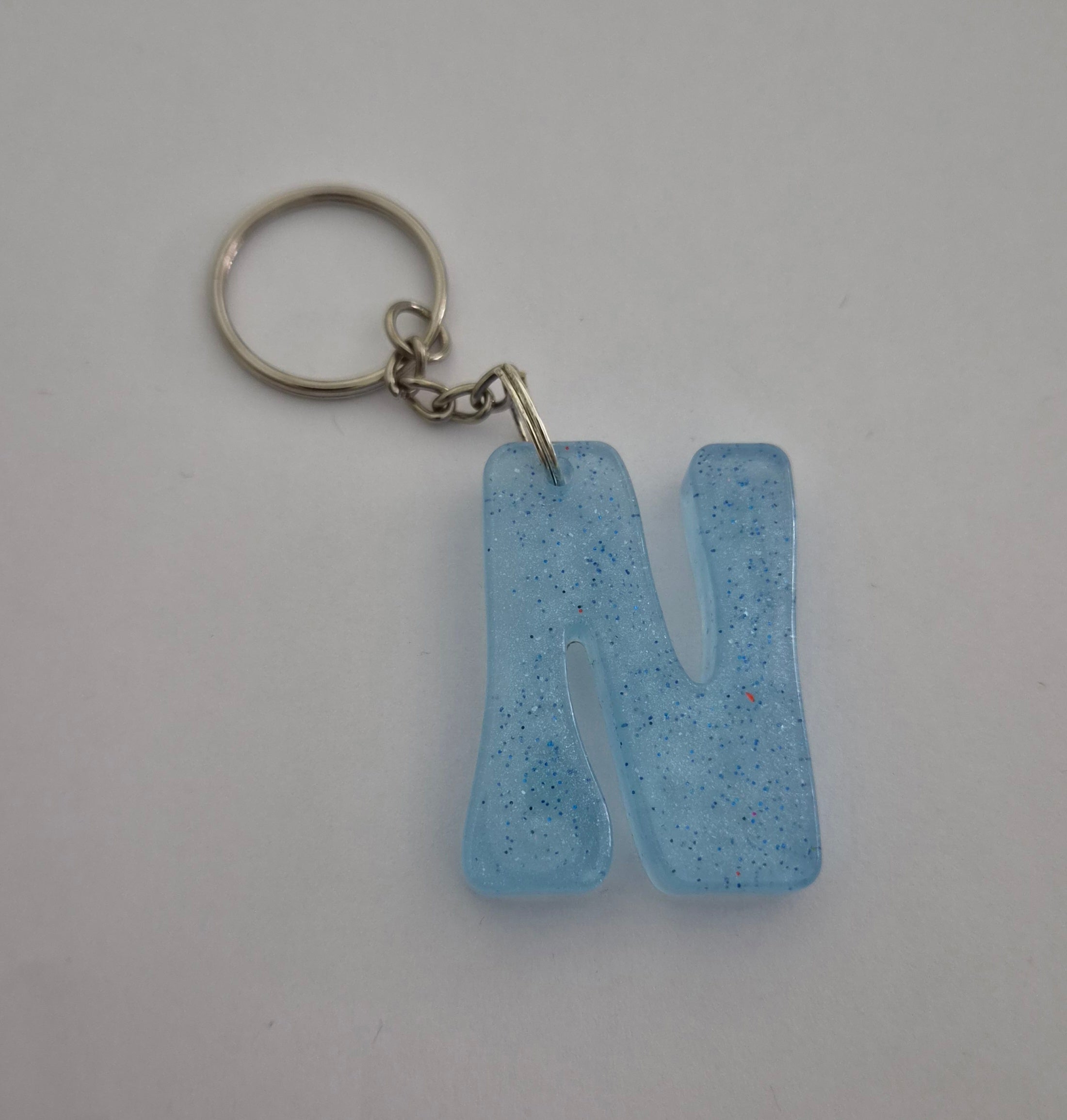 N 'Groovy' Keychain- Blue