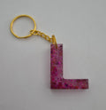 L Keychain Dark Pink