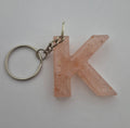 K Keychain -Peach