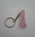 I 'Groovy' Keychain Pink with Glitter