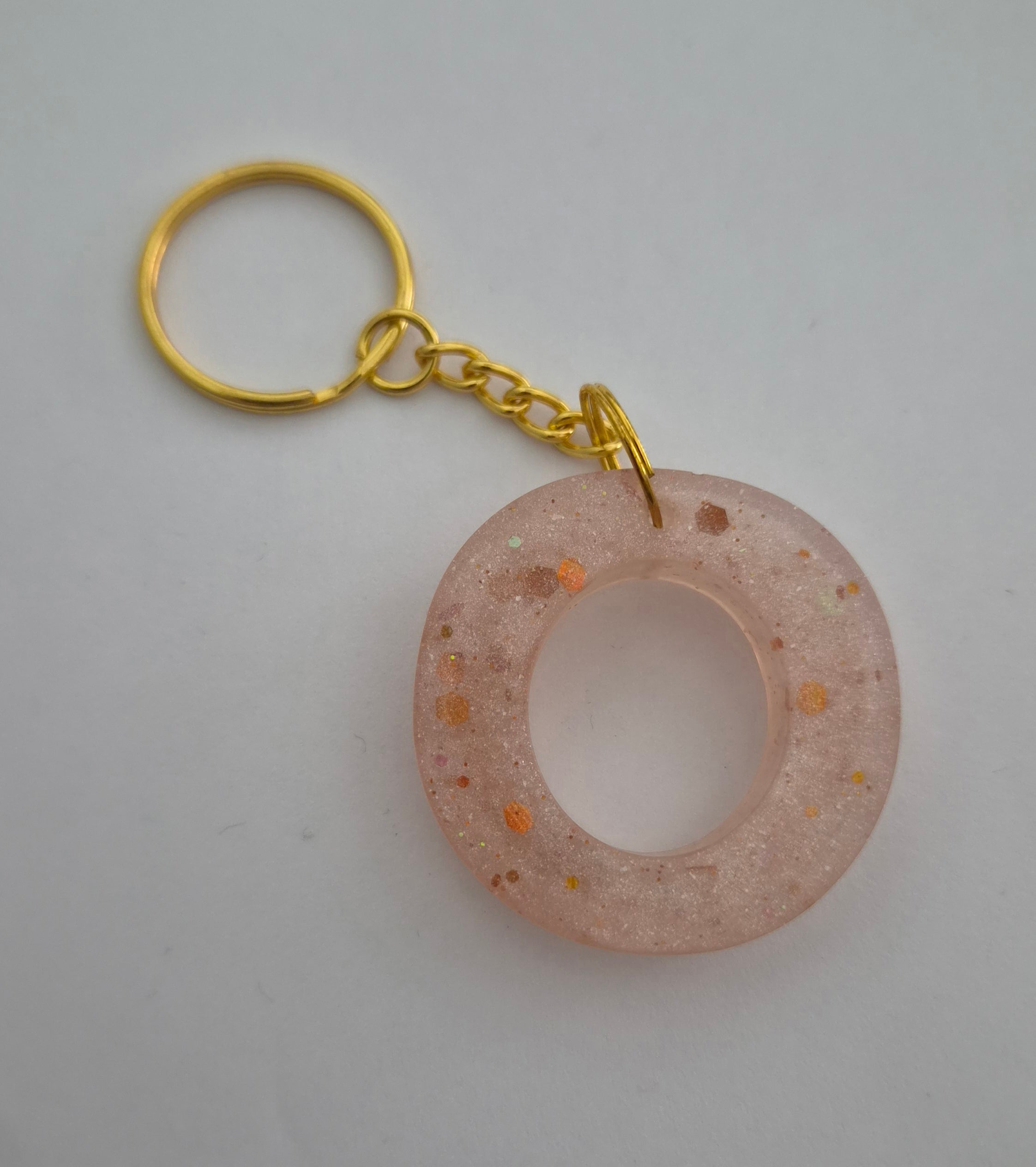 O Keychain- Peach
