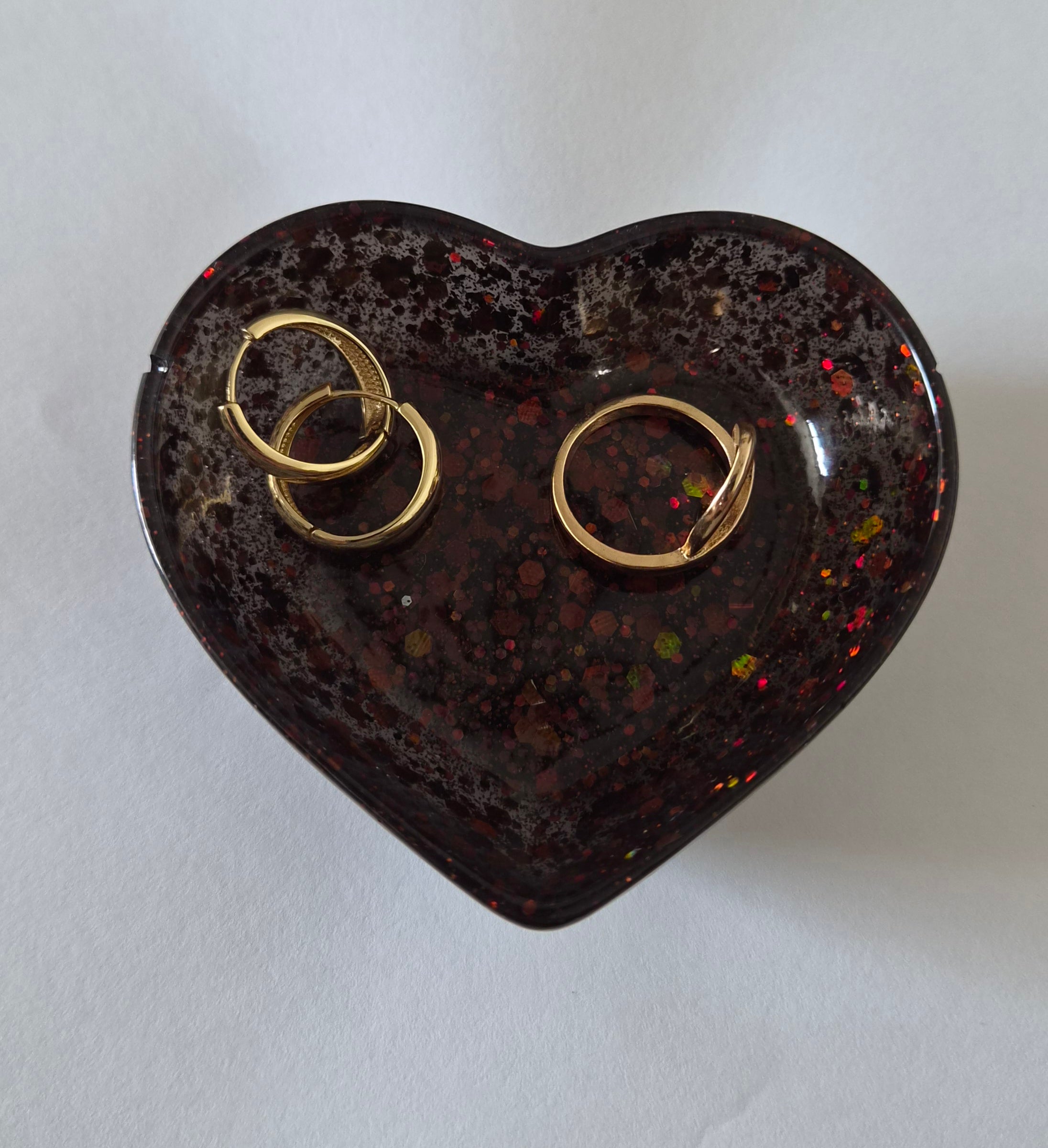 Jewelry Holder- Black with Red Glitter