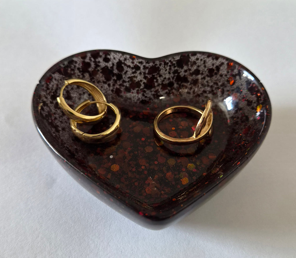 Jewelry Holder- Black with Red Glitter