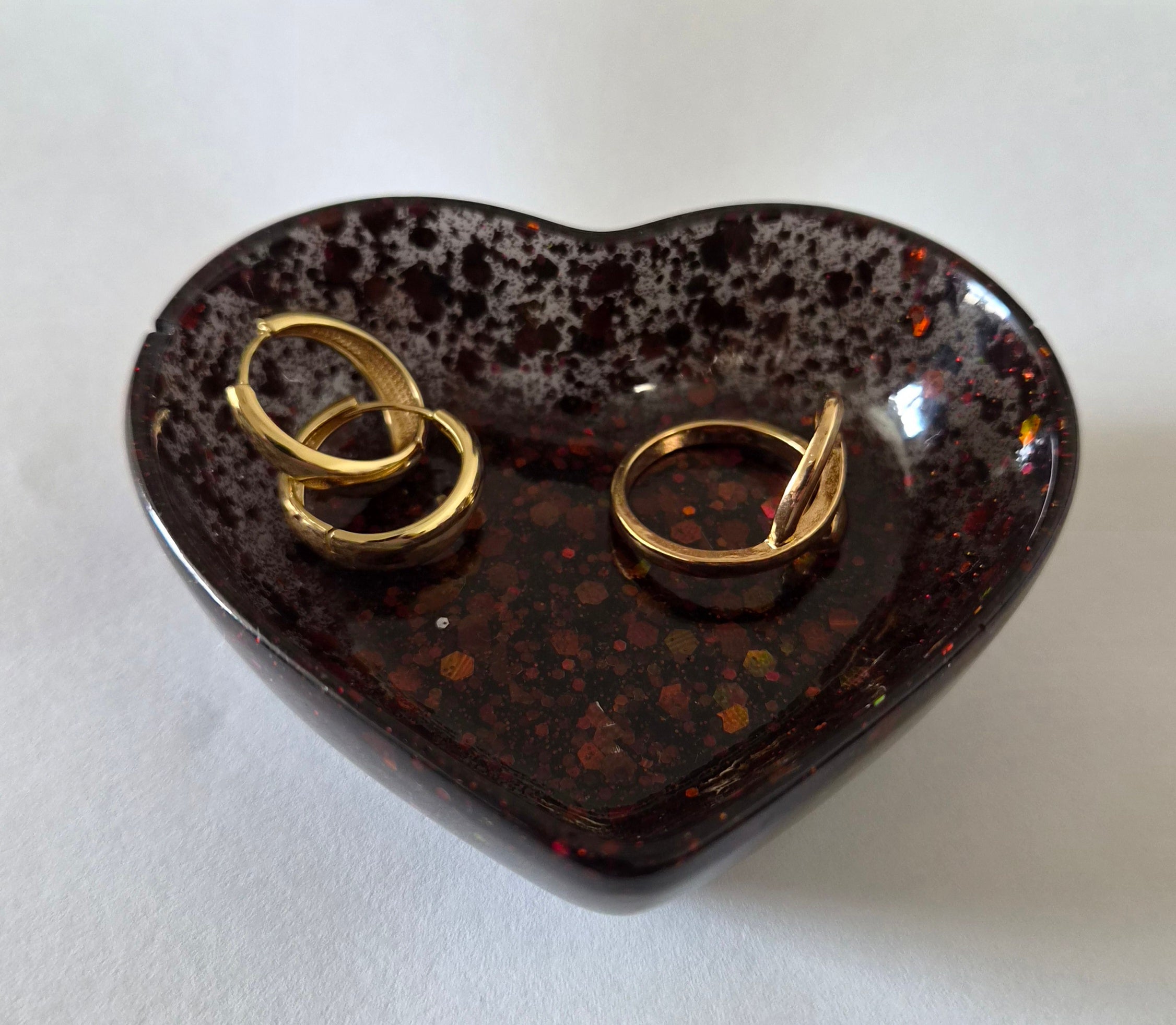 Jewelry Holder- Black with Red Glitter