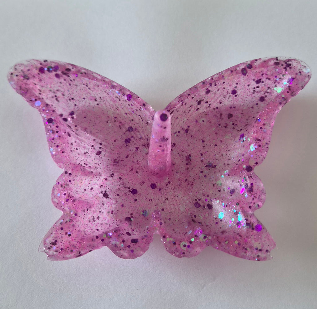 Butterfly Ring Holder- Pink with Purple Glitter